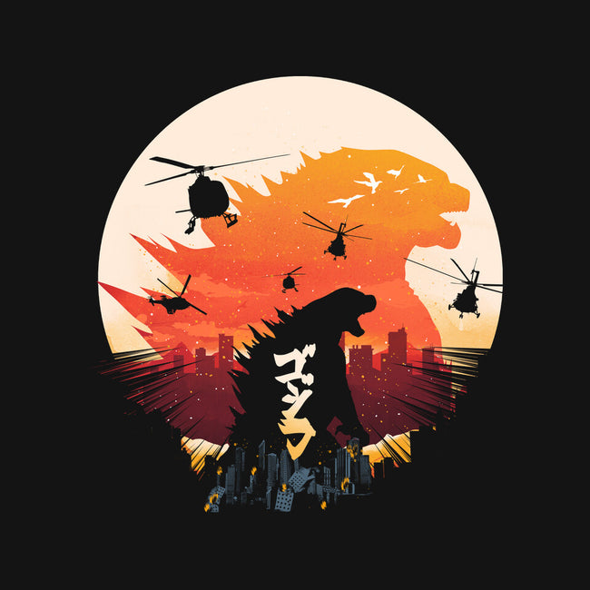 King Kaiju Sunset-none glossy sticker-dandingeroz
