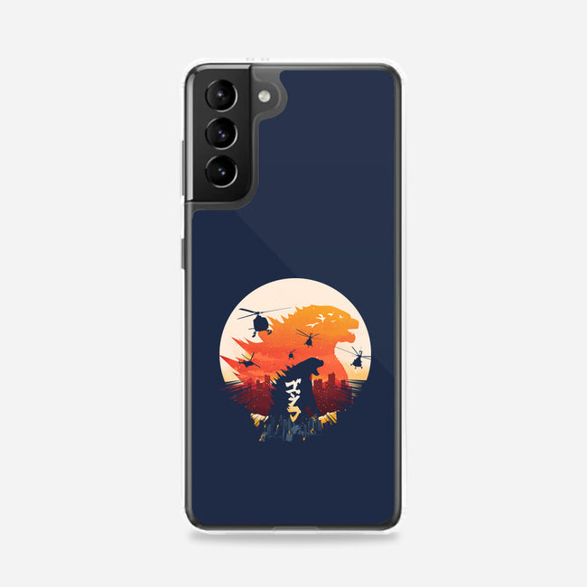King Kaiju Sunset-samsung snap phone case-dandingeroz