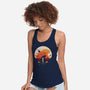 King Kaiju Sunset-womens racerback tank-dandingeroz