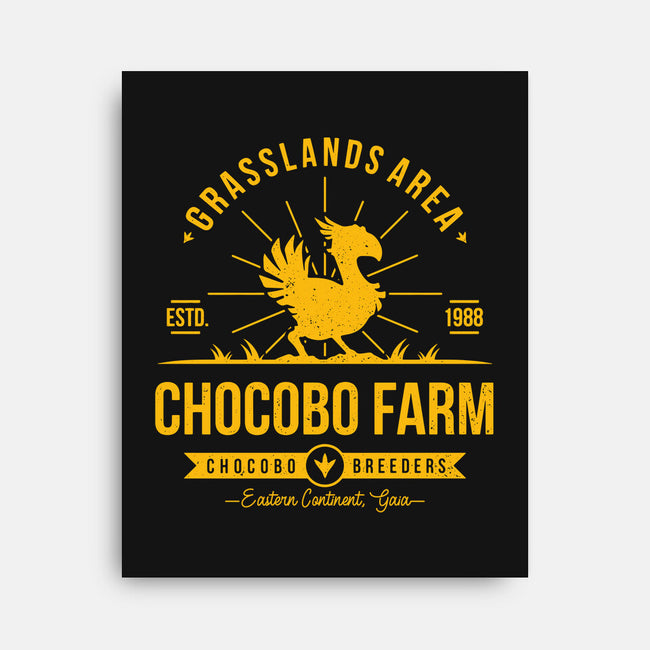 Chocobo Farm-none stretched canvas-Alundrart