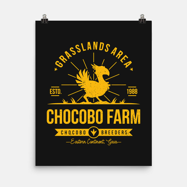 Chocobo Farm-none matte poster-Alundrart