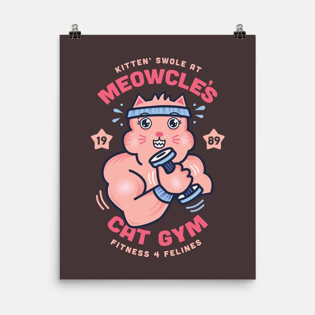 Meowcle's Cat Gym-none matte poster-hbdesign