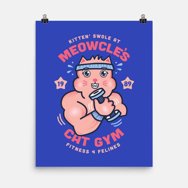 Meowcle's Cat Gym-none matte poster-hbdesign