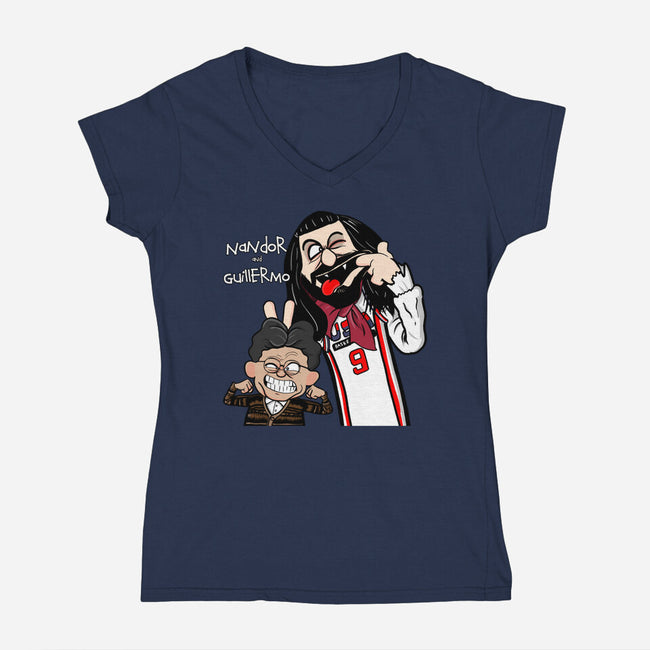 Nandor And Guillermo-womens v-neck tee-MarianoSan