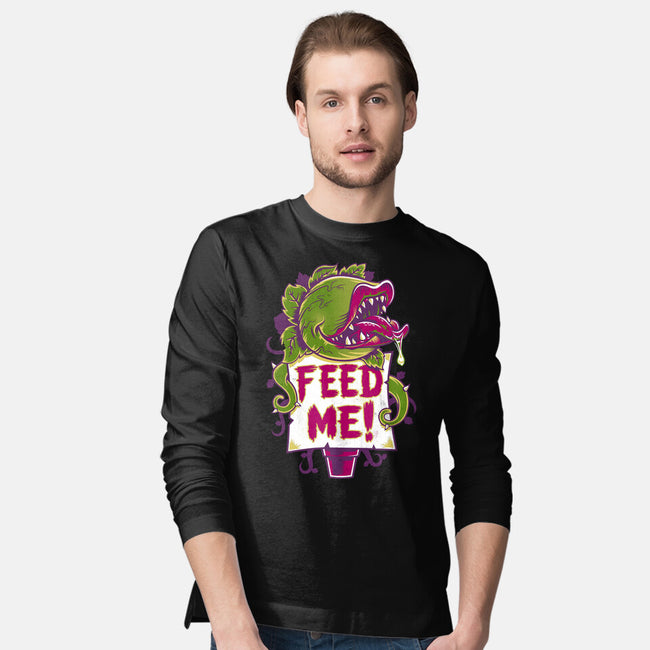Feed Me Seymour!-mens long sleeved tee-Nemons