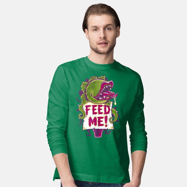 Feed Me Seymour!-mens long sleeved tee-Nemons
