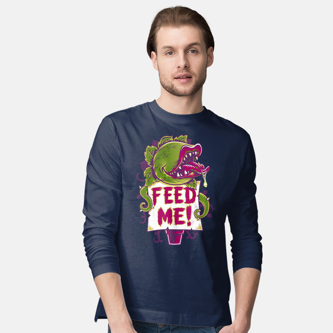 Feed Me Seymour!-mens long sleeved tee-Nemons
