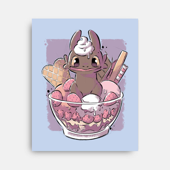 Toothless Dessert-none stretched canvas-xMorfina