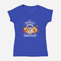 Unsupervised Cat-womens v-neck tee-Typhoonic