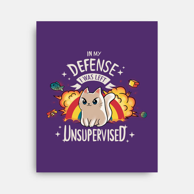 Unsupervised Cat-none stretched canvas-Typhoonic