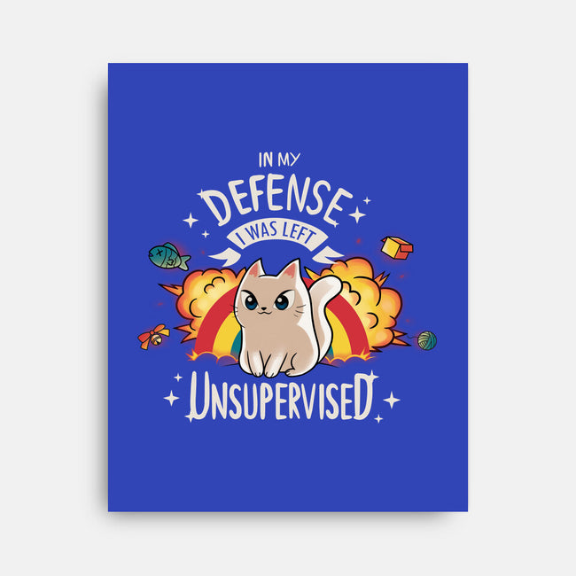 Unsupervised Cat-none stretched canvas-Typhoonic