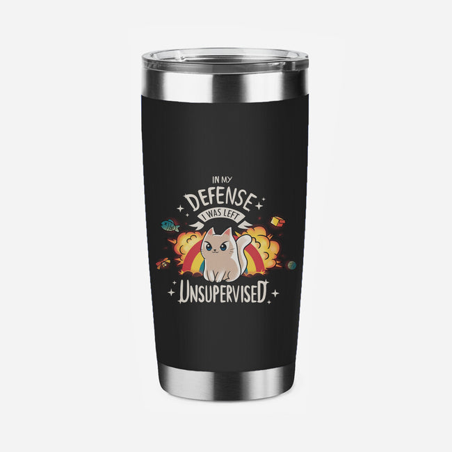 Unsupervised Cat-none stainless steel tumbler drinkware-Typhoonic