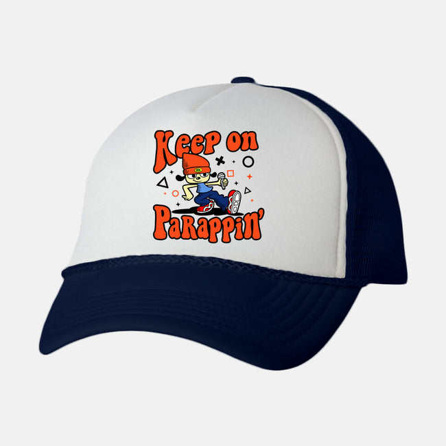 Keep On PaRappin-unisex trucker hat-demonigote