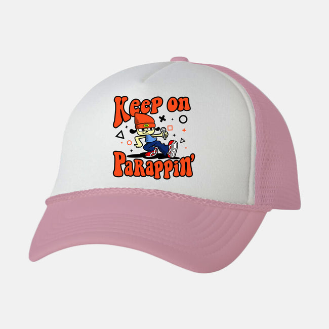 Keep On PaRappin-unisex trucker hat-demonigote