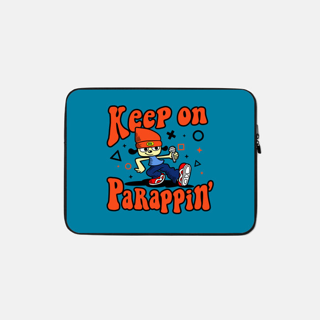 Keep On PaRappin-none zippered laptop sleeve-demonigote