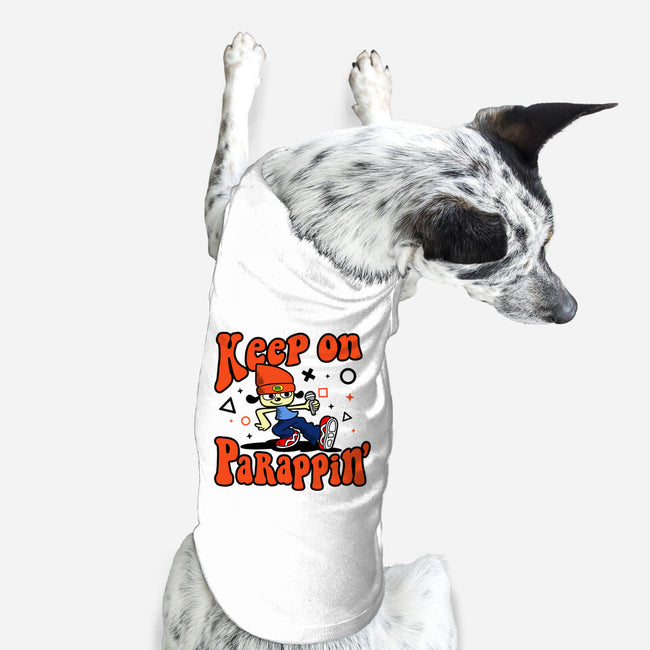 Keep On PaRappin-dog basic pet tank-demonigote