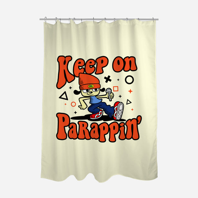 Keep On PaRappin-none polyester shower curtain-demonigote