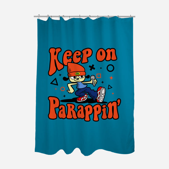 Keep On PaRappin-none polyester shower curtain-demonigote