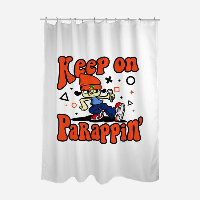 Keep On PaRappin-none polyester shower curtain-demonigote