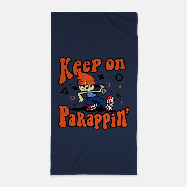 Keep On PaRappin-none beach towel-demonigote