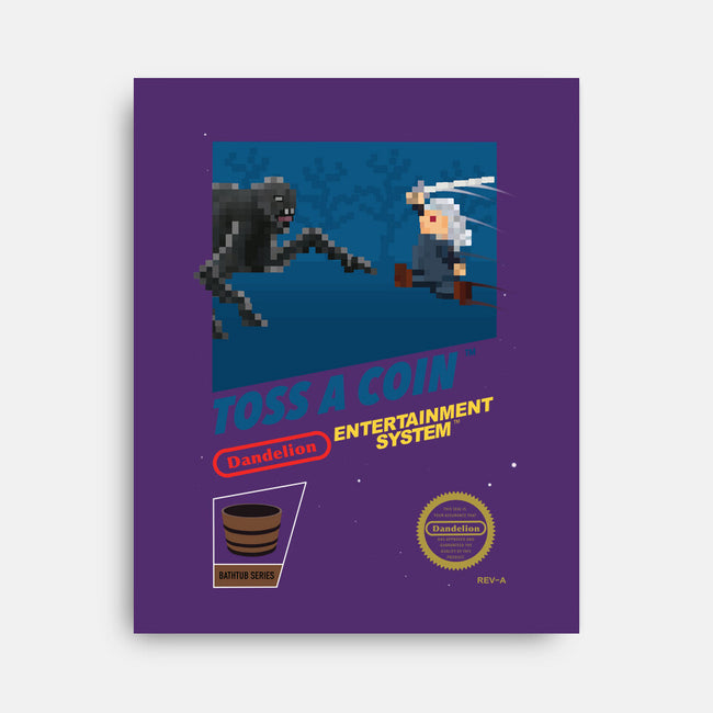 Witcher NES Blackbox-none stretched canvas-Crown&Thistle