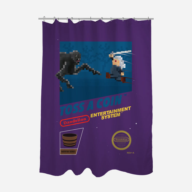 Witcher NES Blackbox-none polyester shower curtain-Crown&Thistle