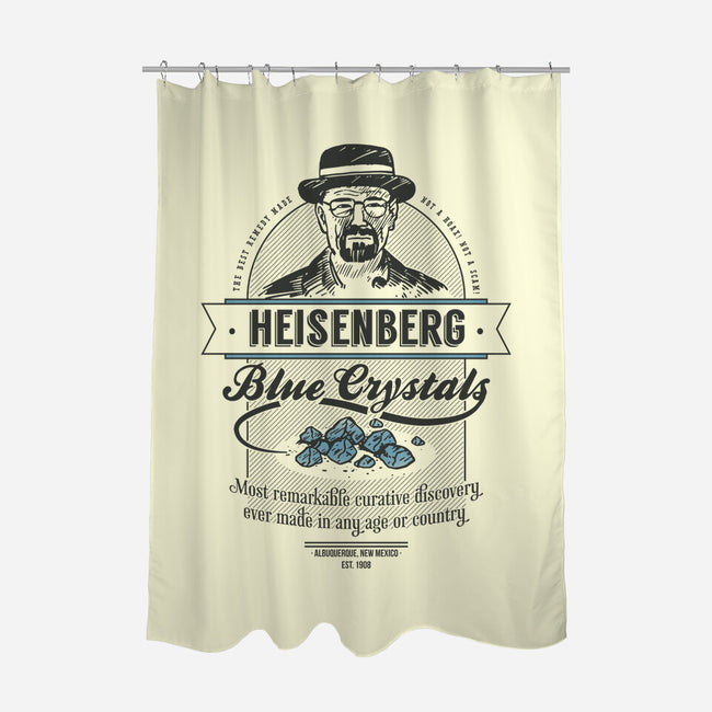 Blue Crystals Remedy-none polyester shower curtain-Azafran