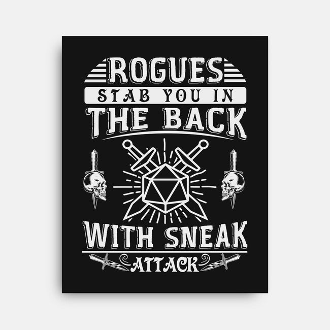 Rogues Stab In The Back-none stretched canvas-ShirtGoblin