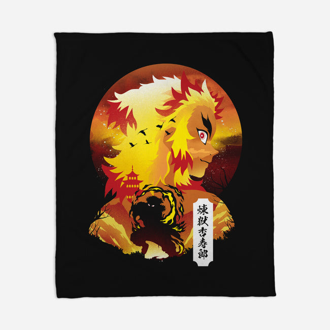 Rengoku Sunset-none fleece blanket-dandingeroz