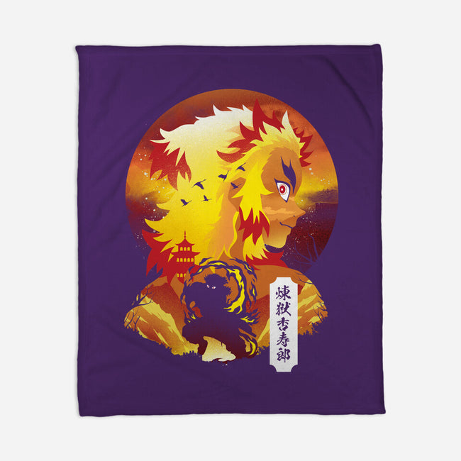 Rengoku Sunset-none fleece blanket-dandingeroz