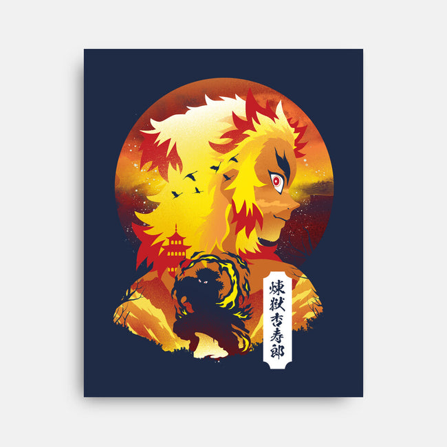 Rengoku Sunset-none stretched canvas-dandingeroz