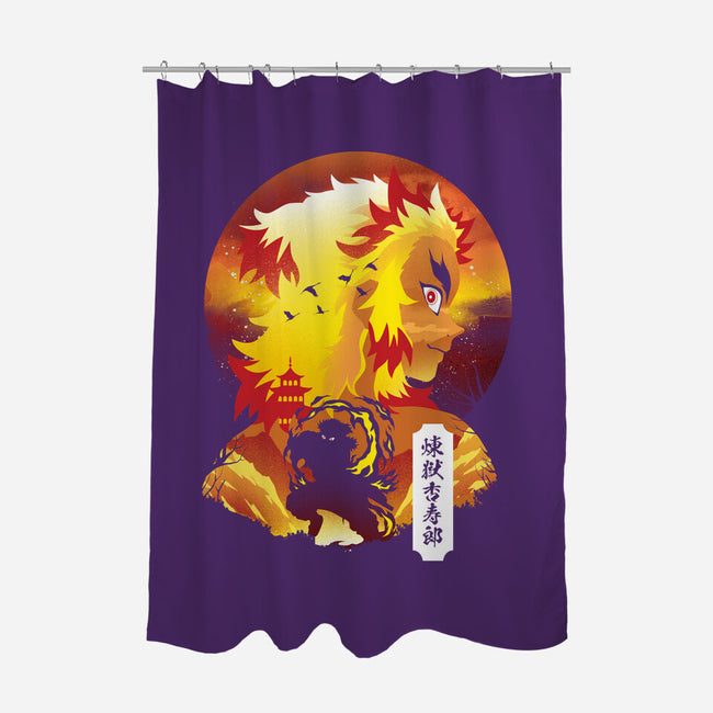 Rengoku Sunset-none polyester shower curtain-dandingeroz