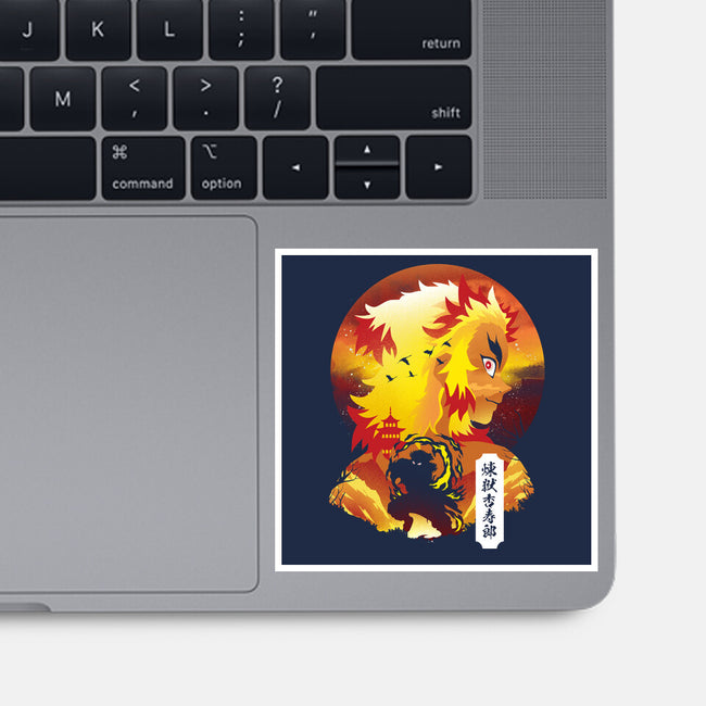 Rengoku Sunset-none glossy sticker-dandingeroz