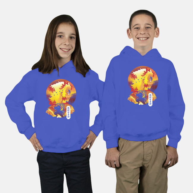 Rengoku Sunset-youth pullover sweatshirt-dandingeroz