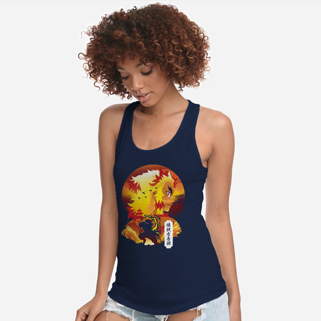 Rengoku Sunset-womens racerback tank-dandingeroz
