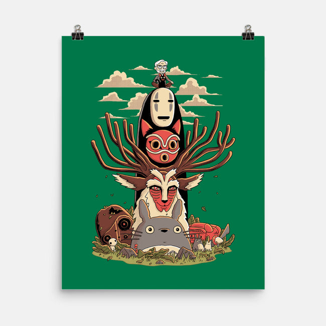 Ghibli Totem-none matte poster-danielmorris1993