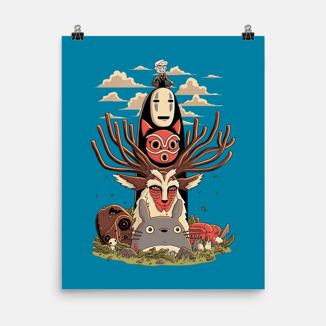 Ghibli Totem-none matte poster-danielmorris1993