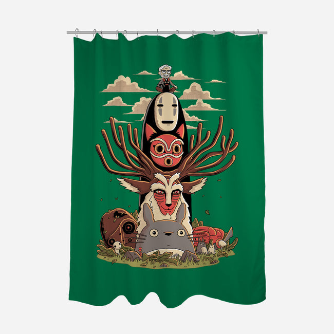 Ghibli Totem-none polyester shower curtain-danielmorris1993