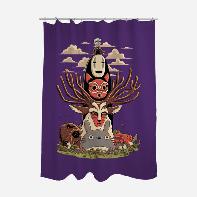Ghibli Totem-none polyester shower curtain-danielmorris1993
