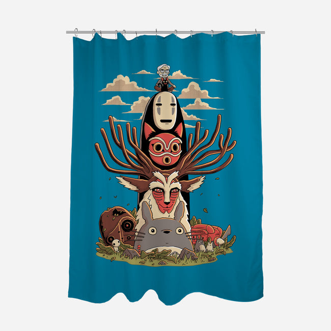 Ghibli Totem-none polyester shower curtain-danielmorris1993
