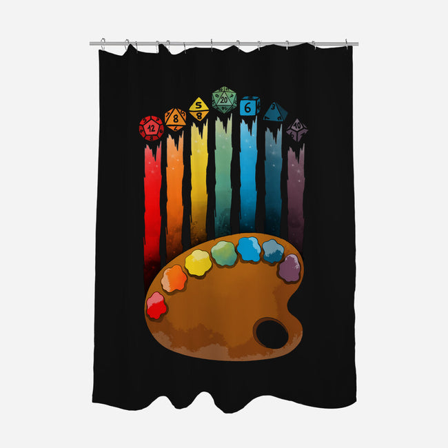 Art Of Dice-none polyester shower curtain-Vallina84