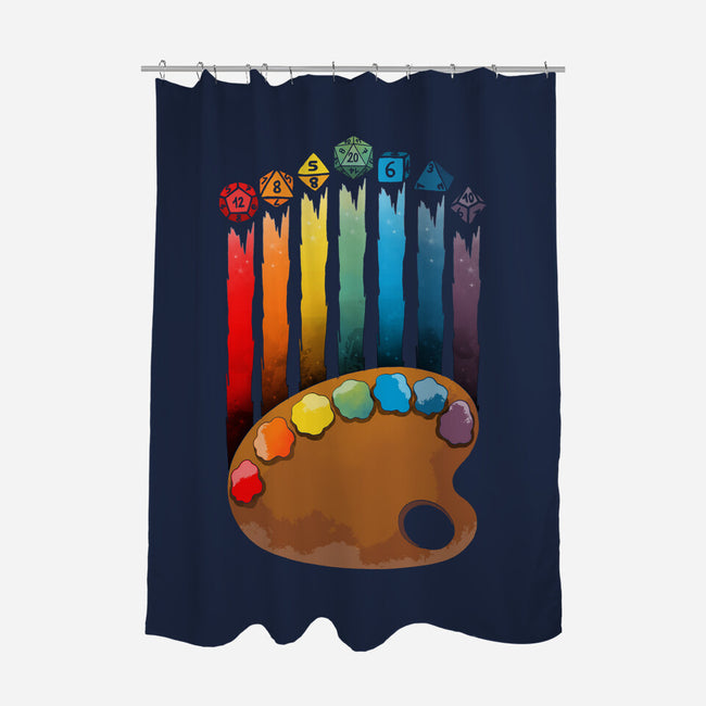 Art Of Dice-none polyester shower curtain-Vallina84
