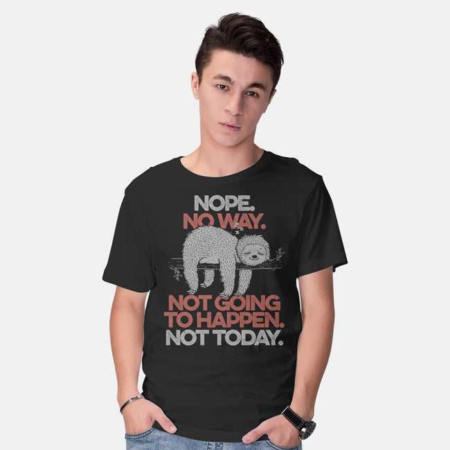 Nope. No Way.-mens basic tee-eduely