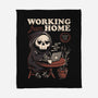 Working From Home-none fleece blanket-eduely