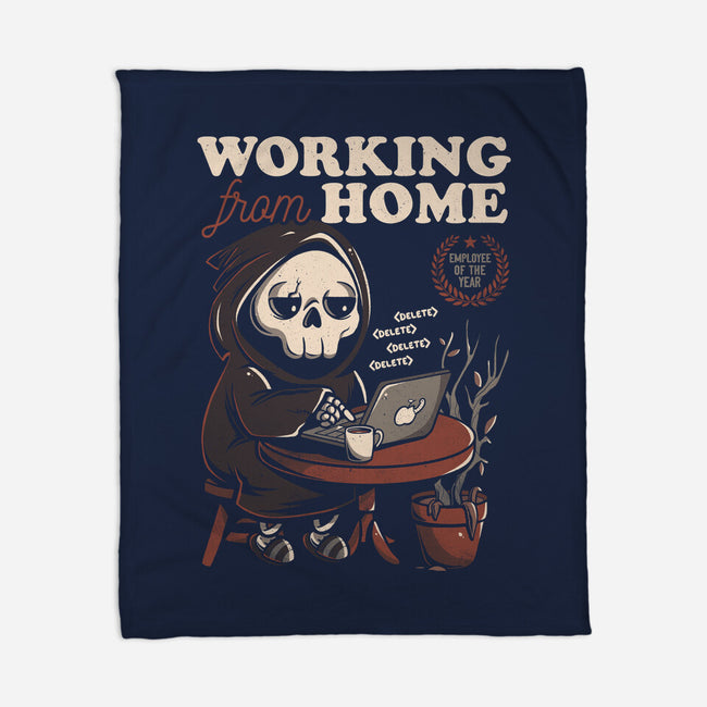 Working From Home-none fleece blanket-eduely