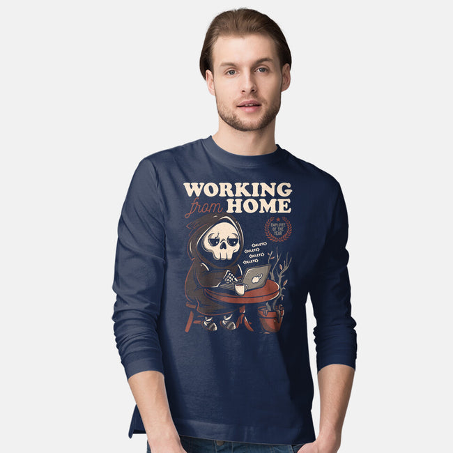 Working From Home-mens long sleeved tee-eduely