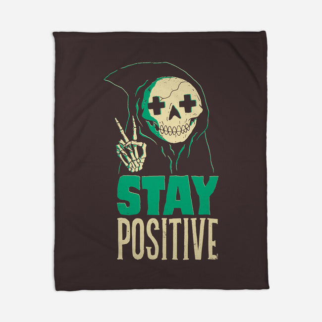 Stay Positive-none fleece blanket-DinoMike
