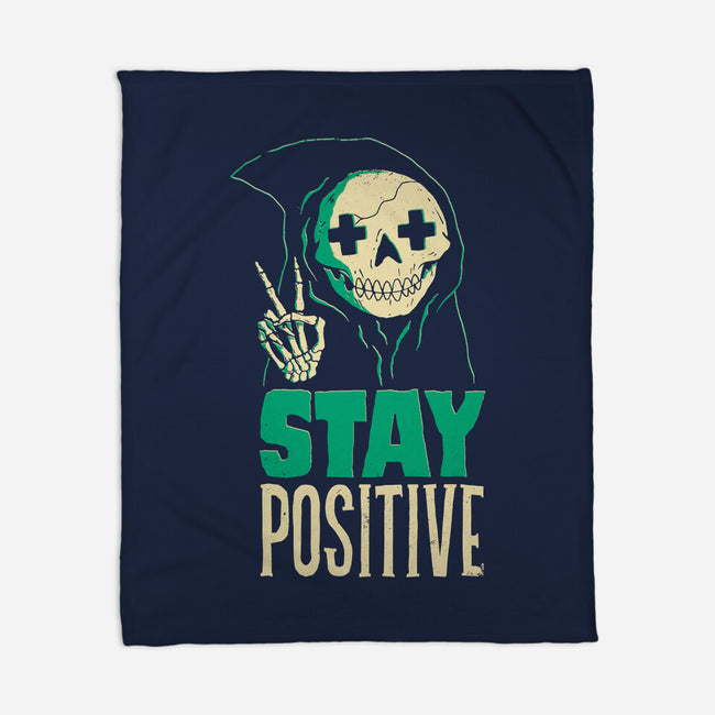 Stay Positive-none fleece blanket-DinoMike