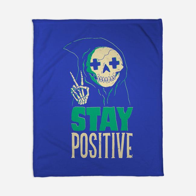 Stay Positive-none fleece blanket-DinoMike