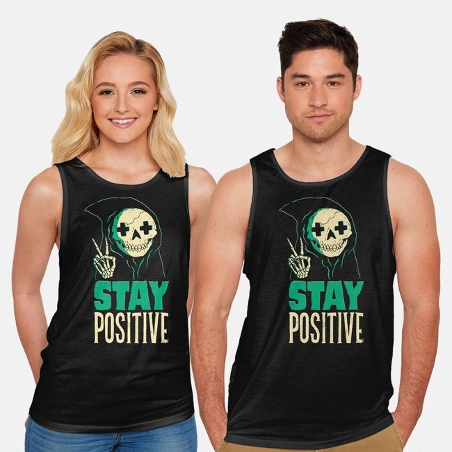Stay Positive-unisex basic tank-DinoMike